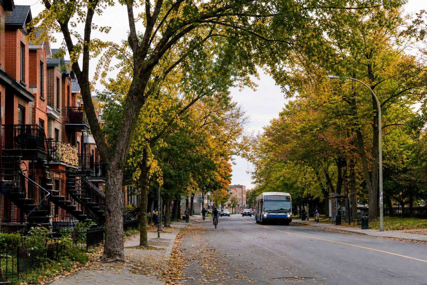 Rue de quartier à Montréal