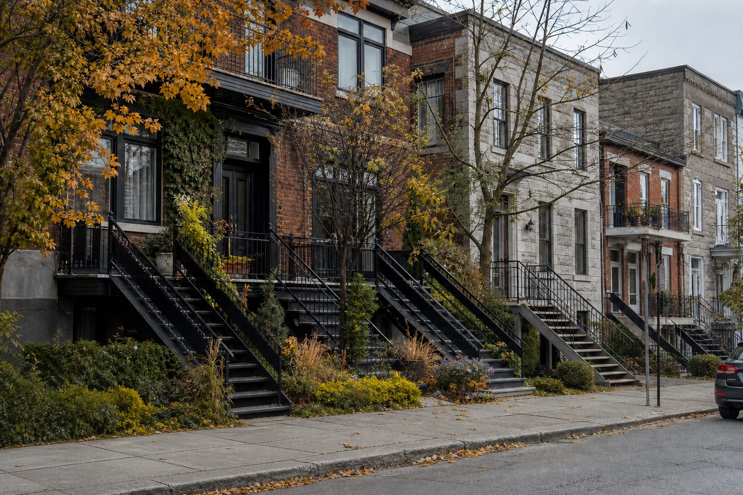 Rue résidentielle de Montréal